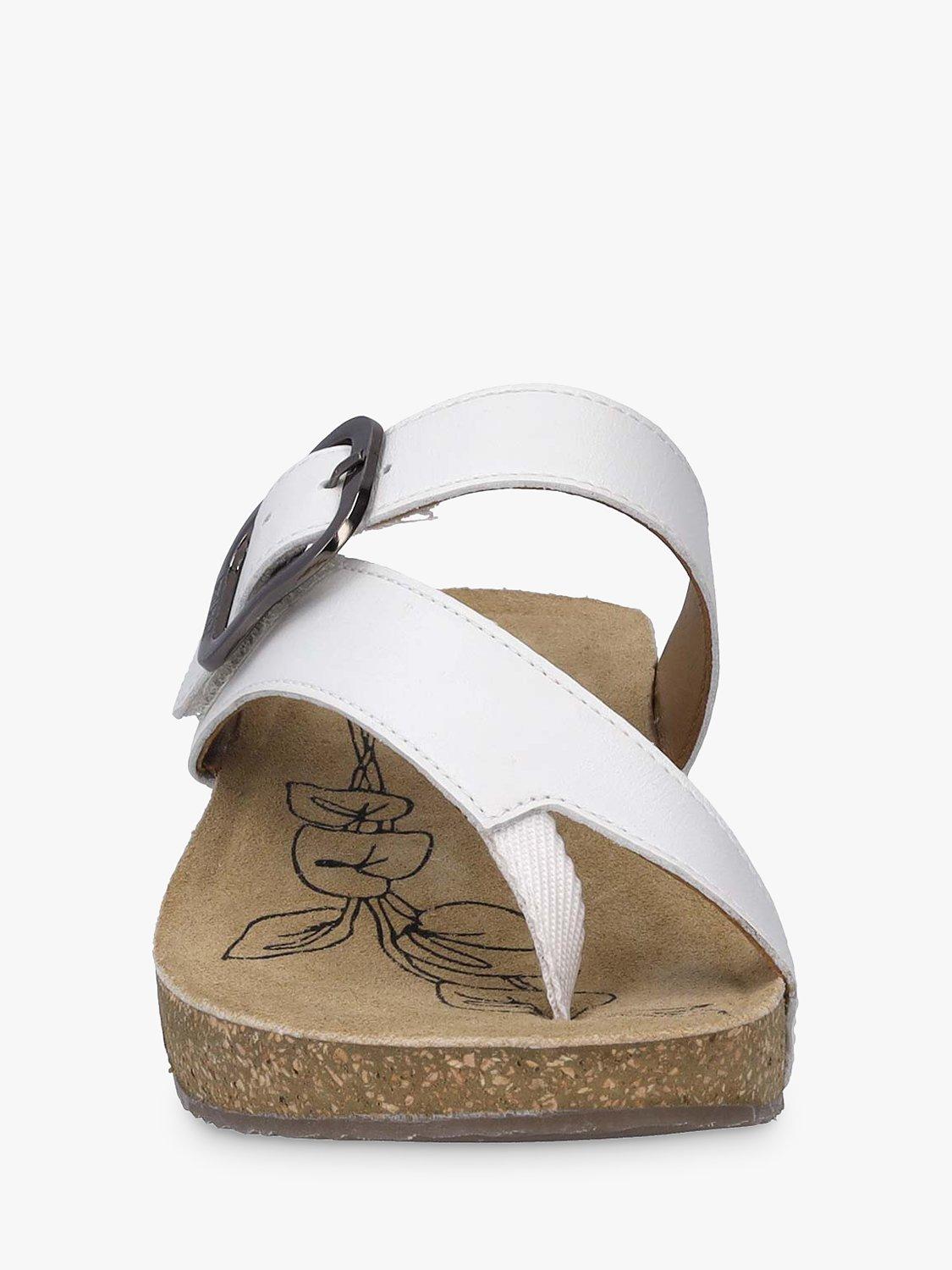 Product image 3 of 5, which shows Josef Seibel Tonga 77 Leather Sandals, White, 6