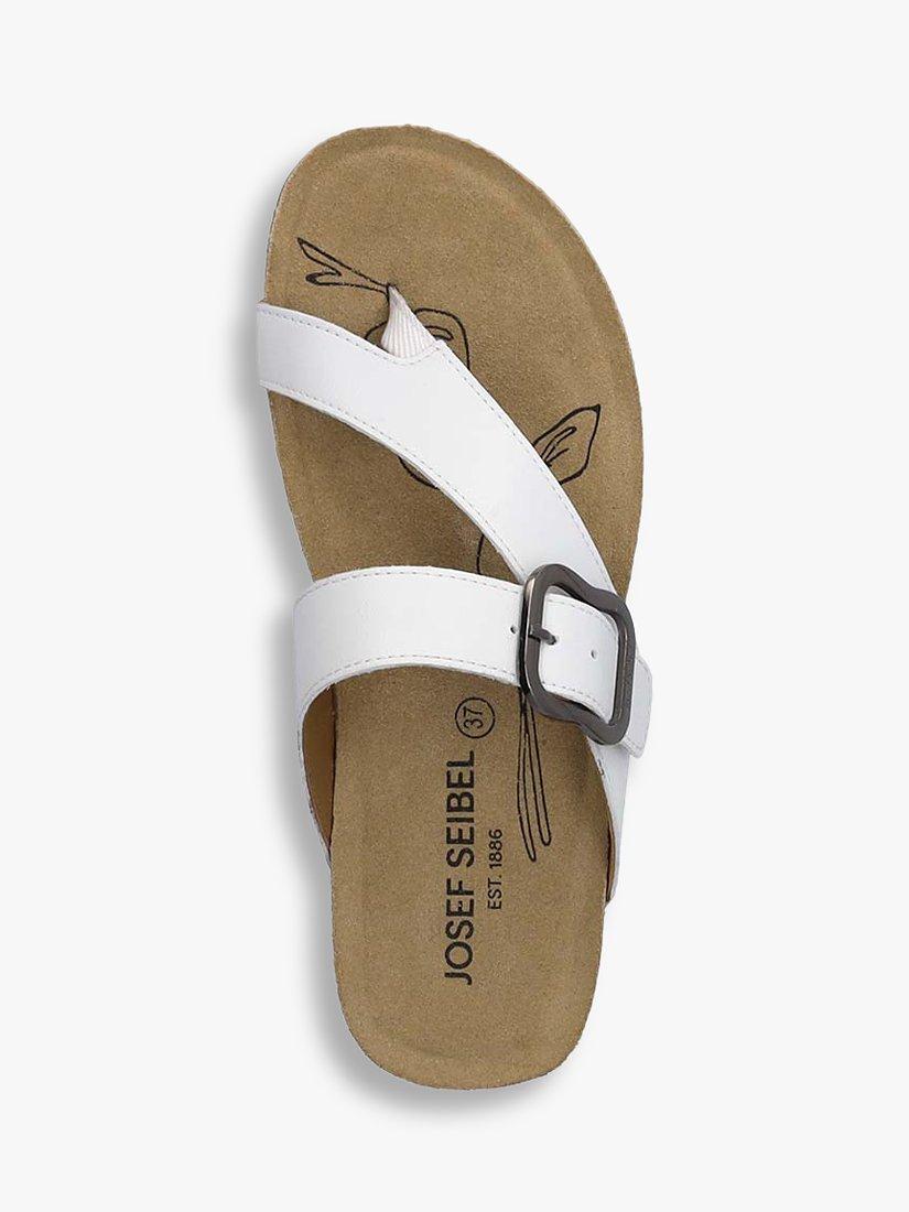 Product image 4 of 5, which shows Josef Seibel Tonga 77 Leather Sandals, White, 6