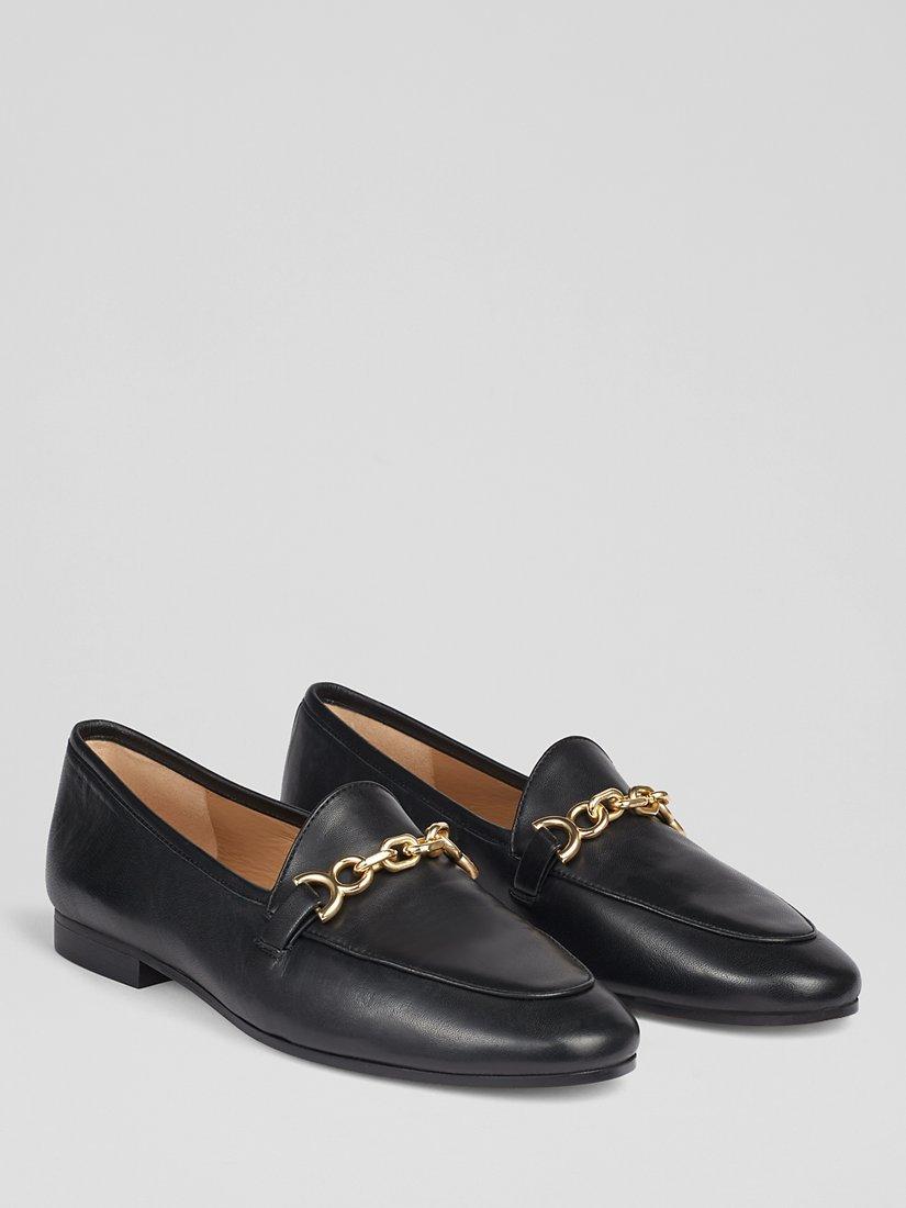 Product image 2 of 4, which shows L.K.Bennett Adalynn Leather Loafers, Black, 6