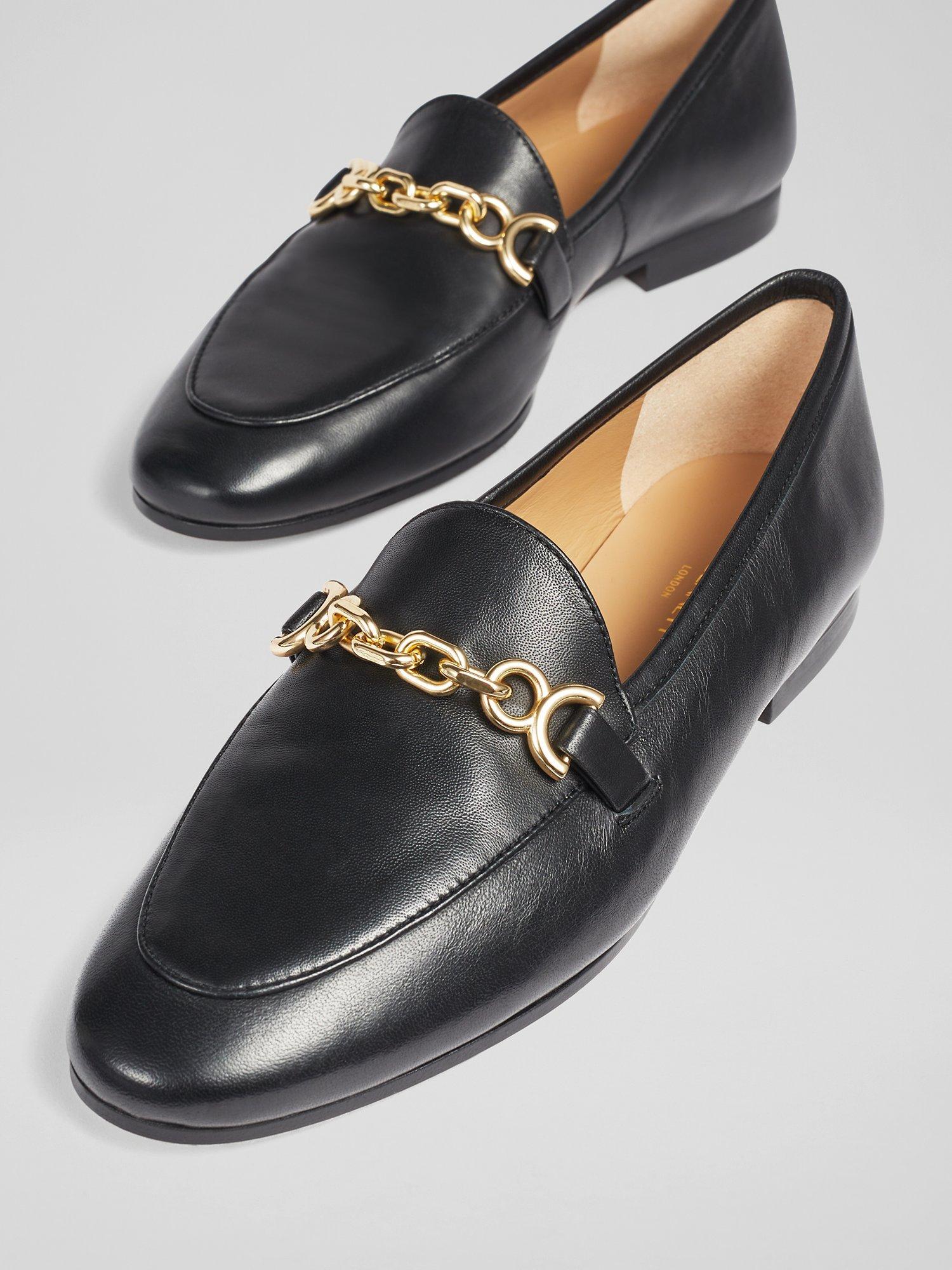 Product image 3 of 4, which shows L.K.Bennett Adalynn Leather Loafers, Black, 6