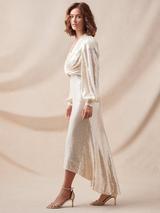 Phase Eight Jamila Sequin Overlay Maxi Dress, Oyster
