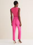 Phase Eight Adria Tailored Belted Trousers, Hot Pink