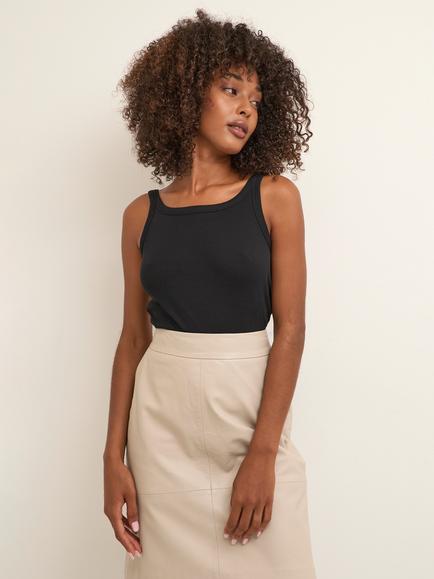 KAFFE Carna Scoop Neck Tank Top - view 2, Black