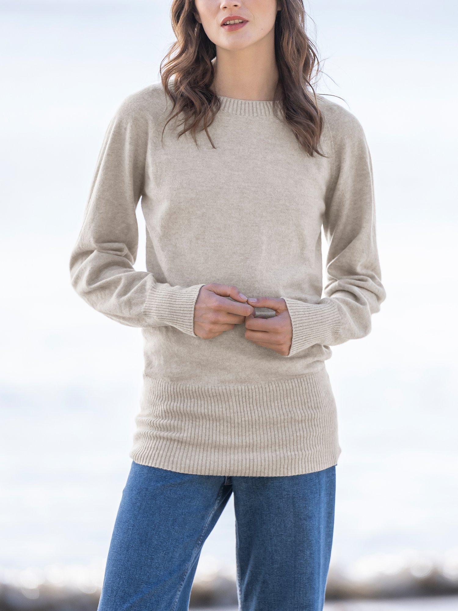 Celtic & Co. Super Soft Geelong Wool Slouch Jumper, Oatmeal