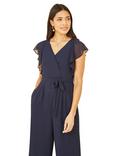 Yumi Frill Wrap Jumpsuit, Navy, Navy