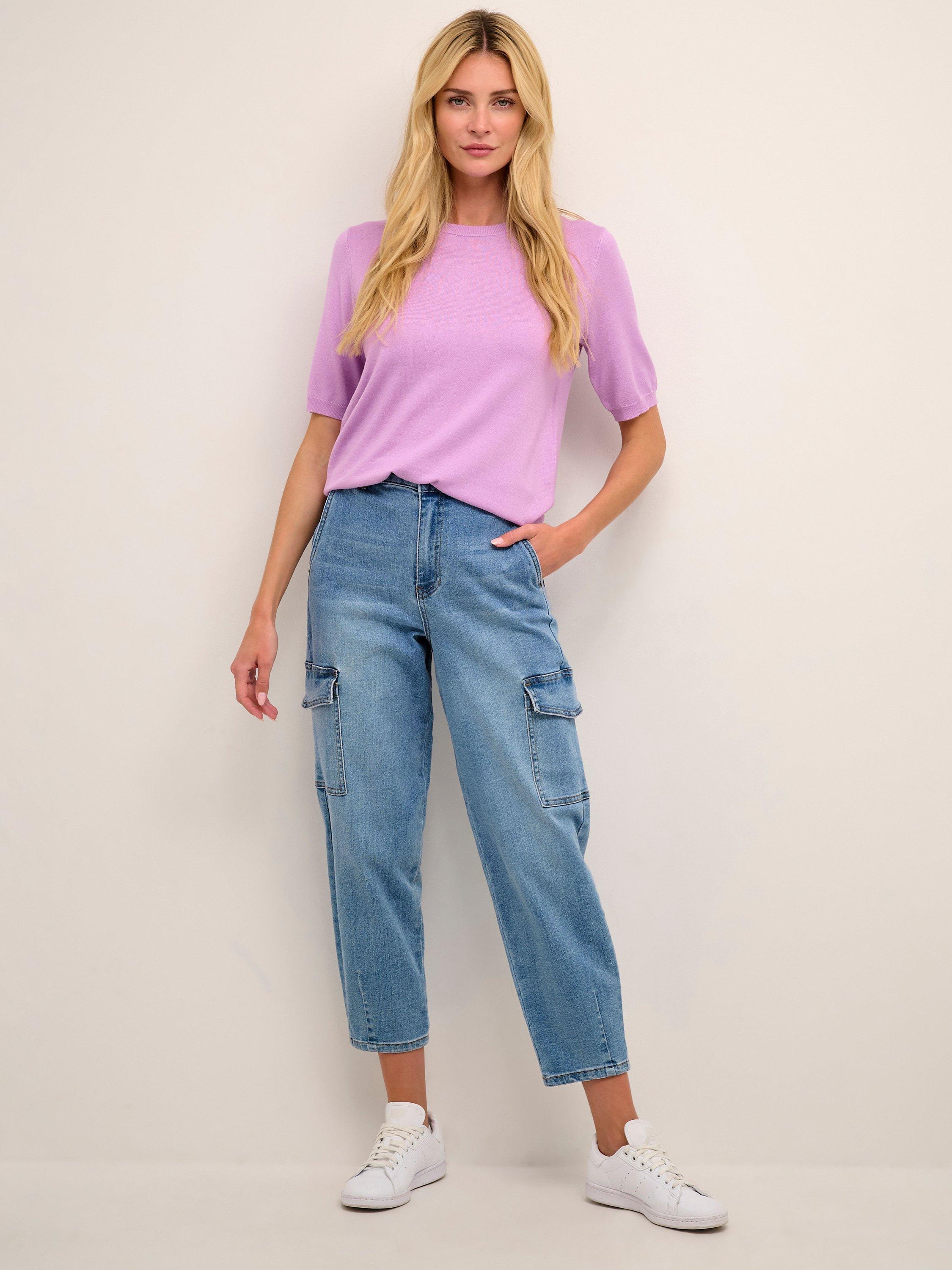 KAFFE Sinem Barrel 7/8 Jeans, Blue