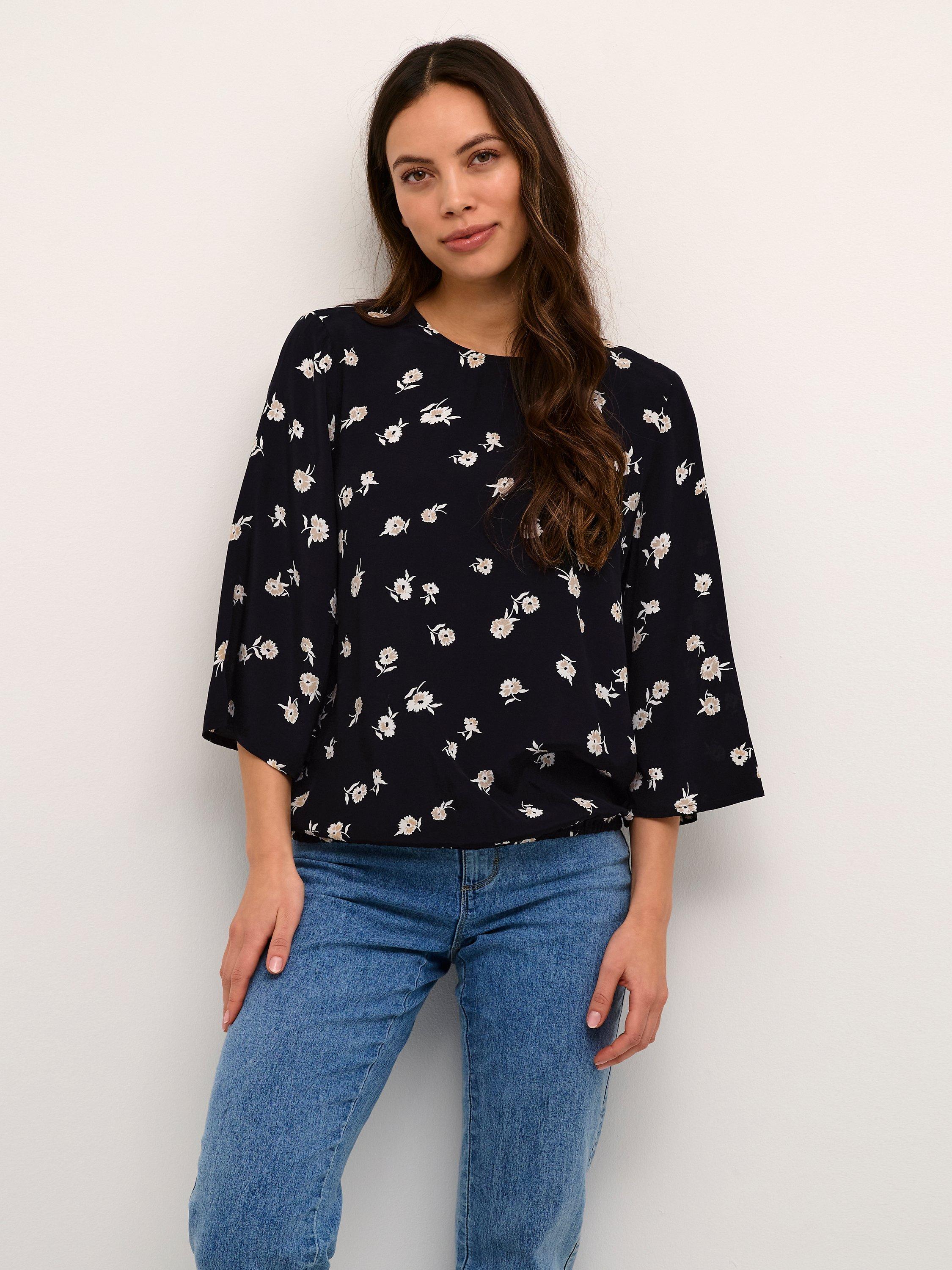 KAFFE Obina Floral Print Blouse