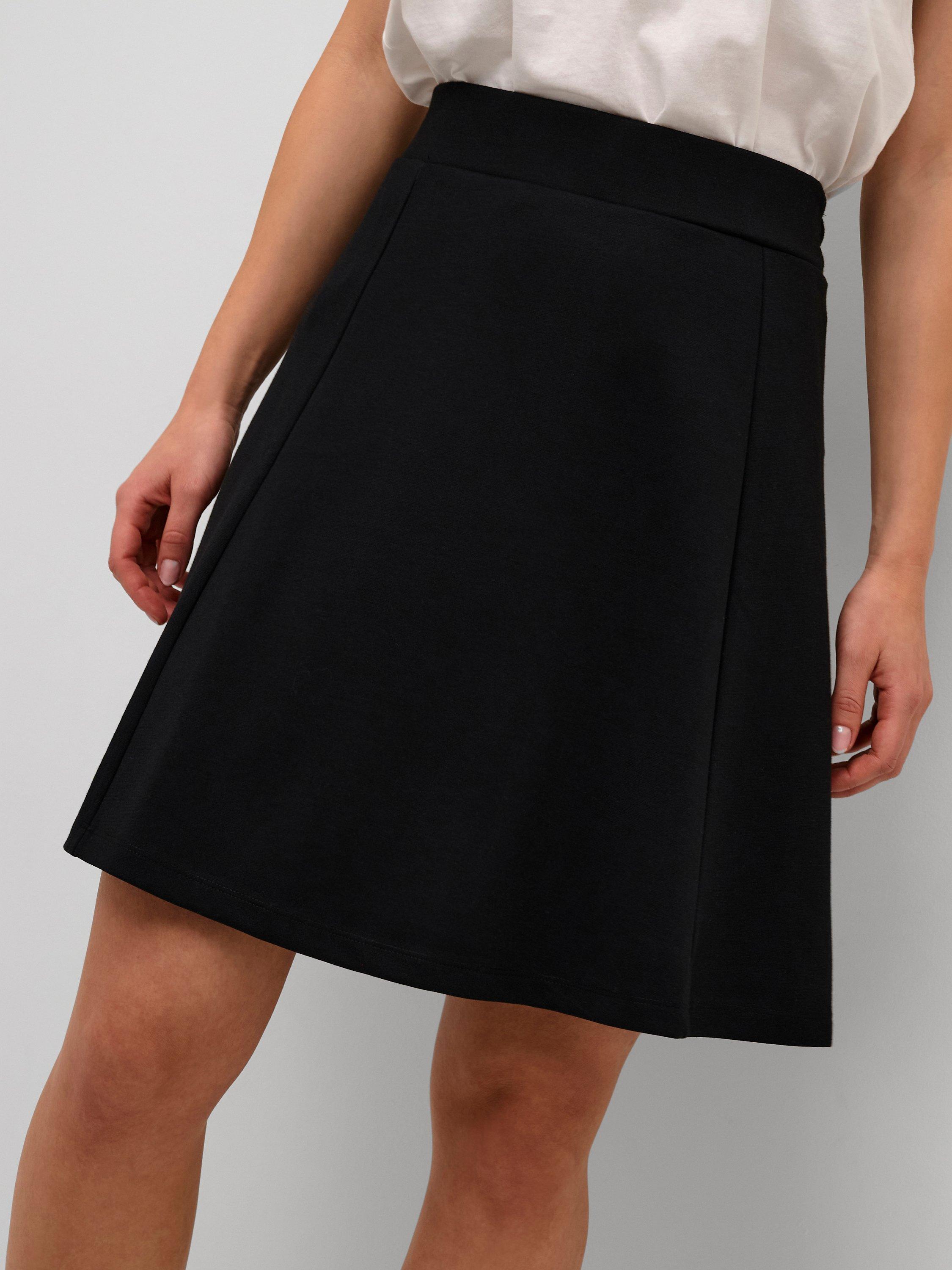 KAFFE Jolen Jersey Mini Skirt, Black, XS