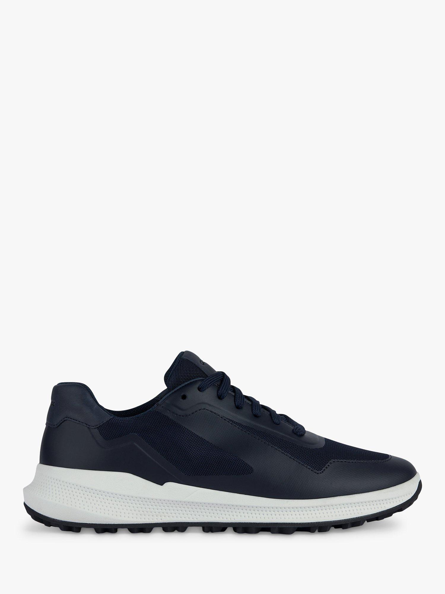 Geox PG1X Wide Fit Low Top Lace Up Trainers, Navy                