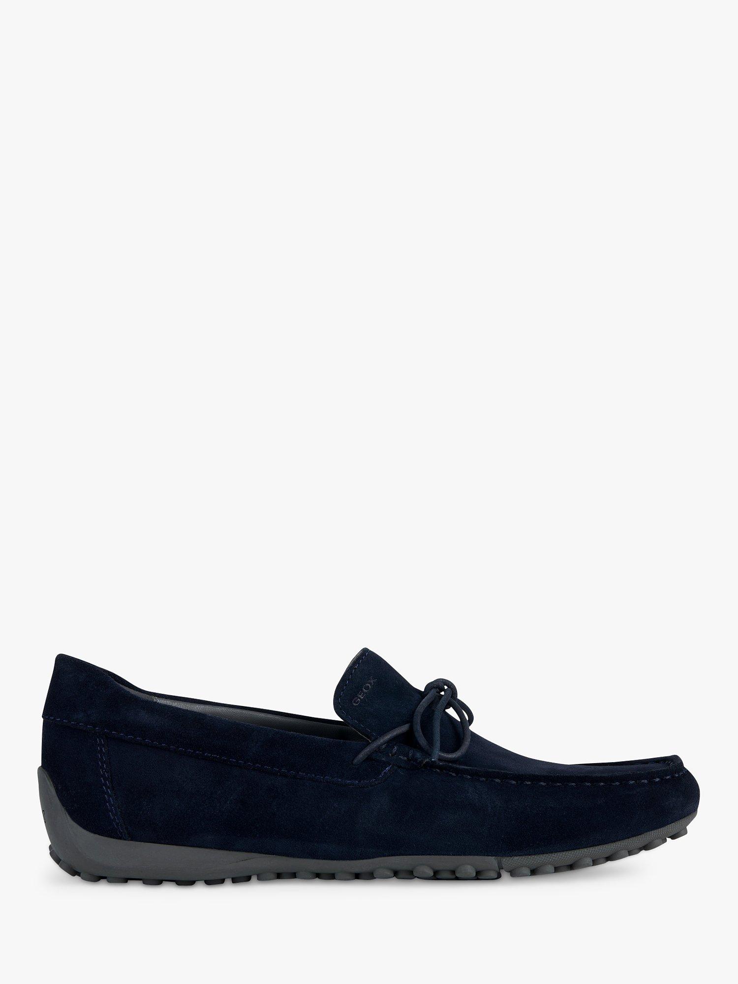 Geox Uomo Snake Bovine Leather Loafers, Navy                