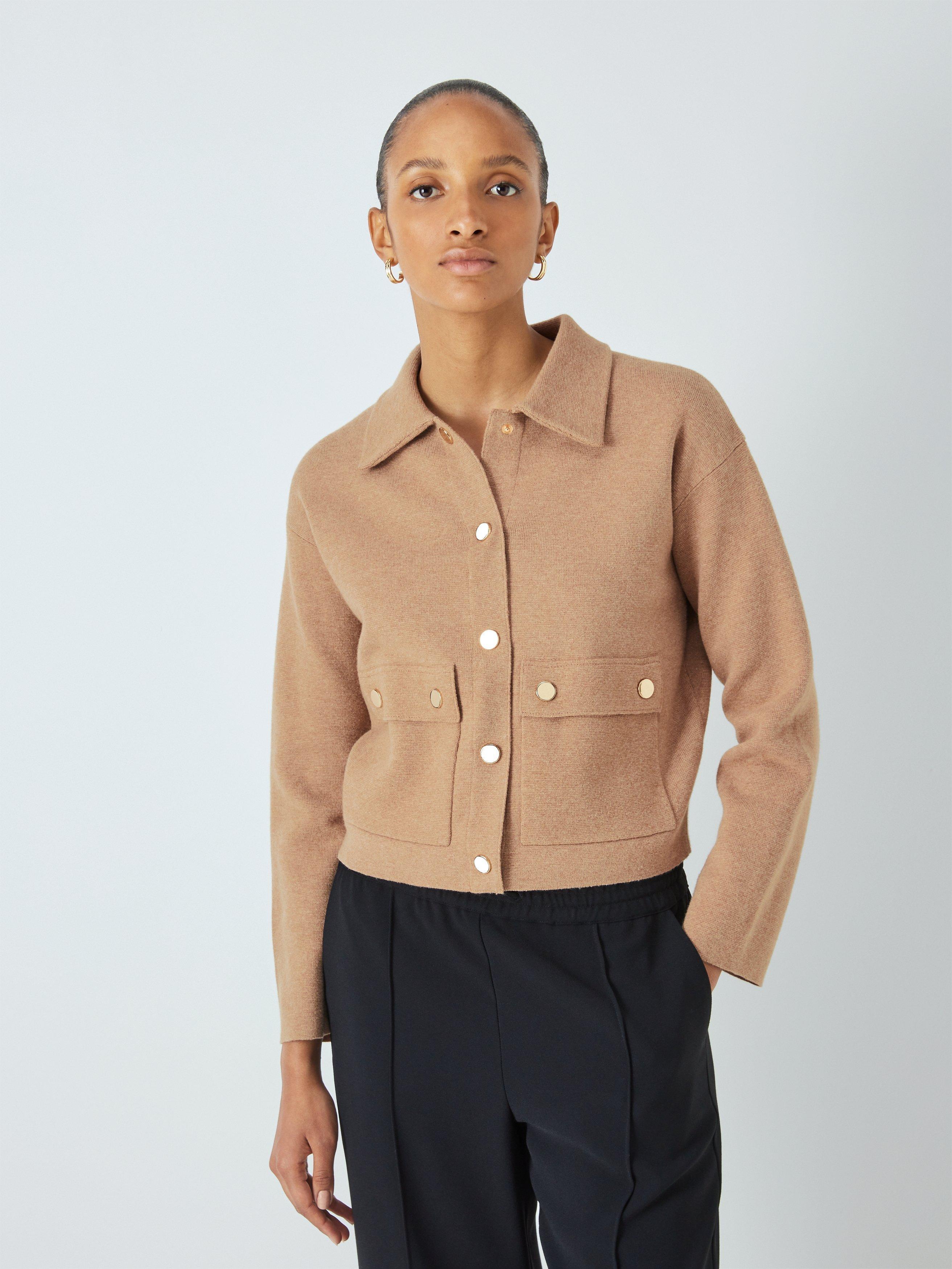 John Lewis Knit Jacket Camel