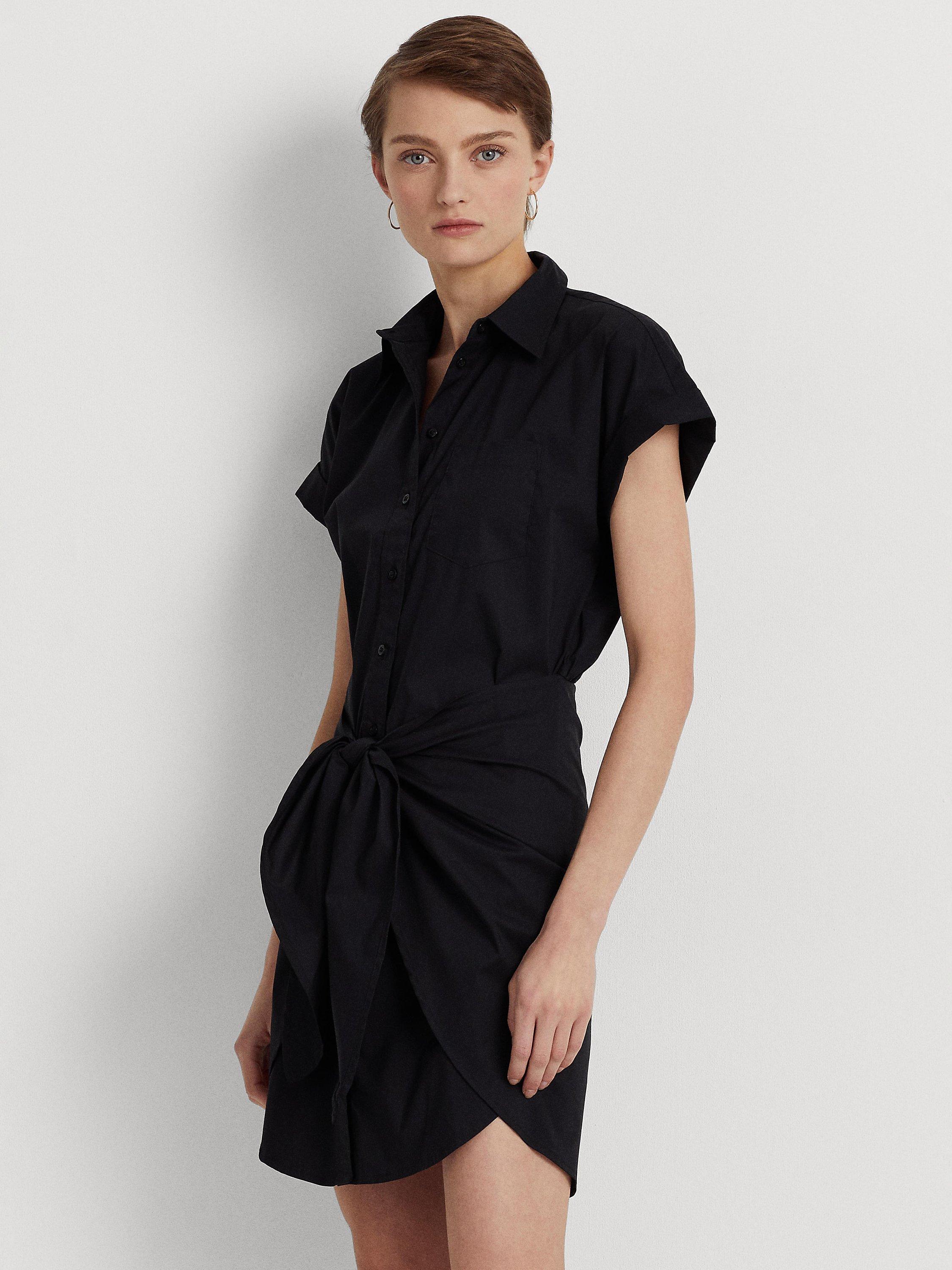 Lauren Ralph Lauren Rayjada Wrap Belt Shirt Dress, Black