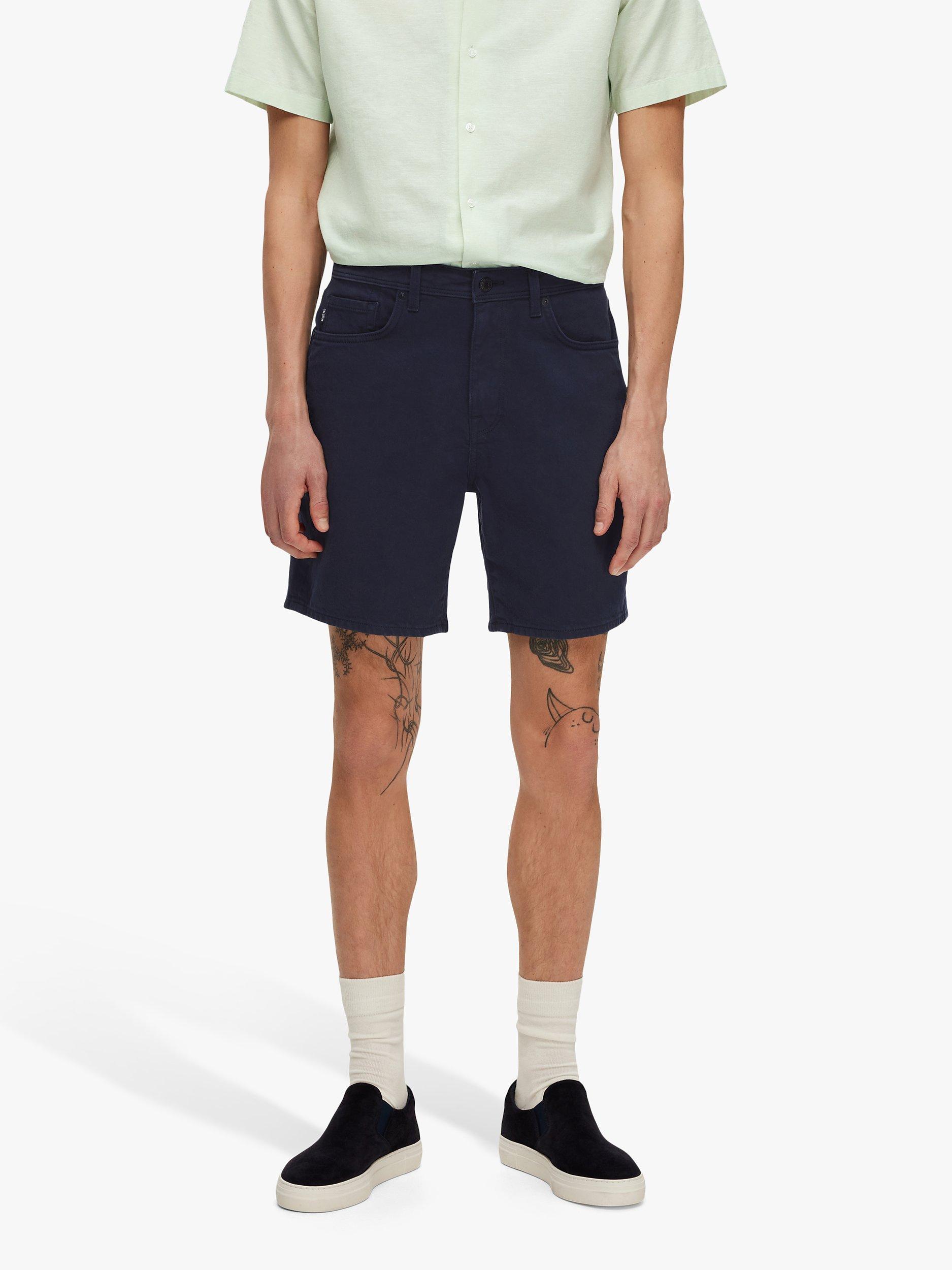 SELECTED HOMME Luke Cotton Blend Denim Shorts, Sky Captain, M