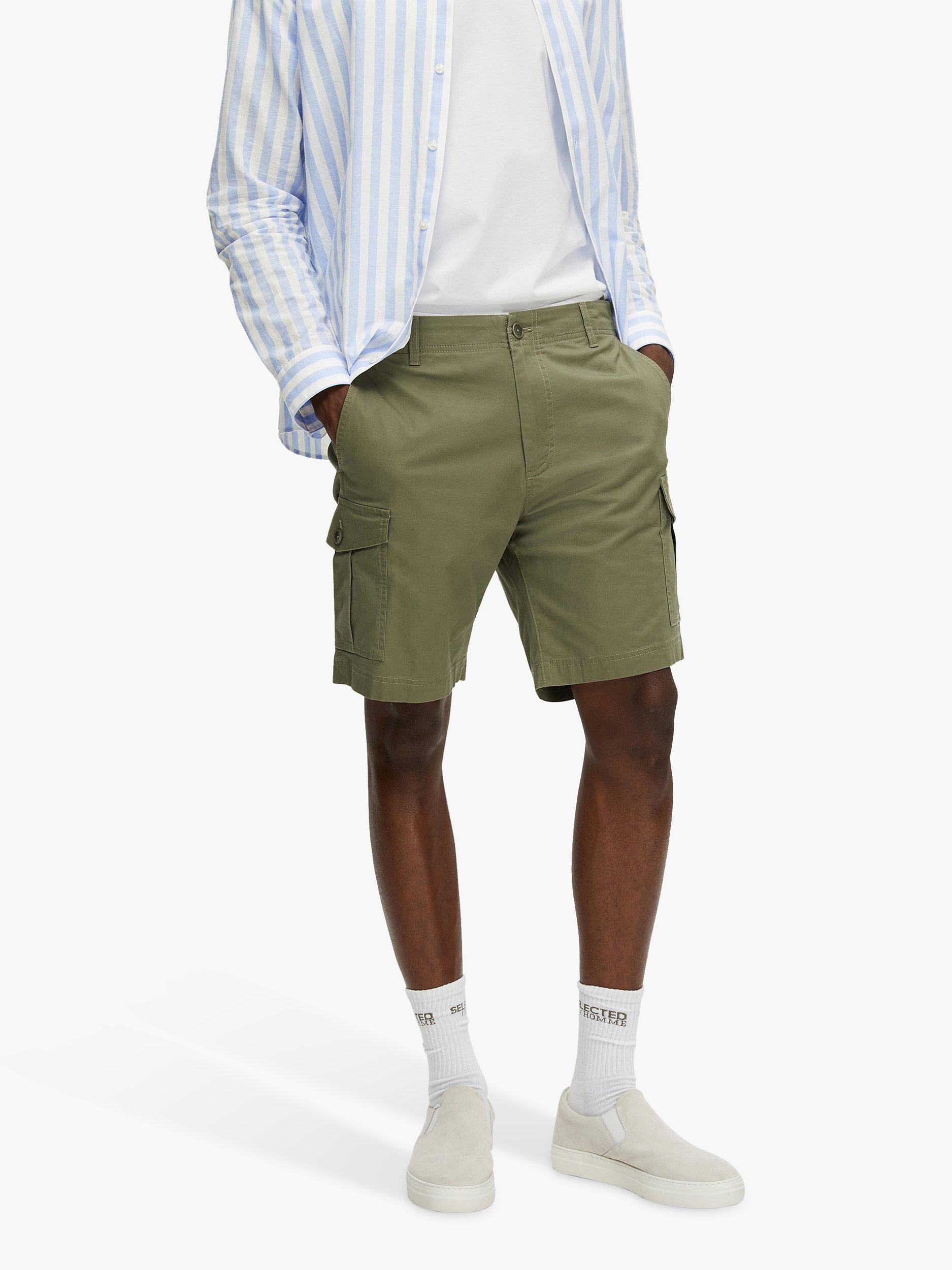 SELECTED HOMME Flex Cargo Shorts, Deep Lichen Green