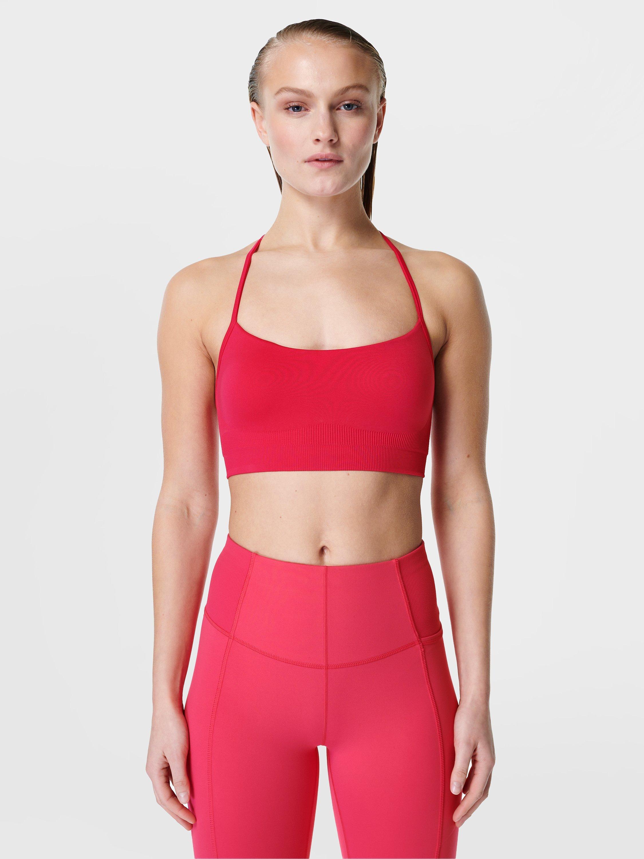 Sweaty Betty Spirit Restored Yoga Bra, Glow Pink