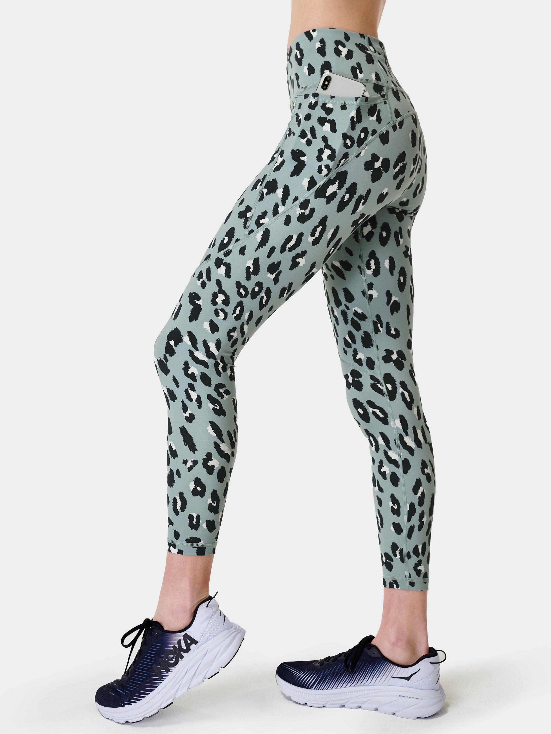 Sweaty Betty Power 7/8 Gym Leggings, Blue Cheetah Print