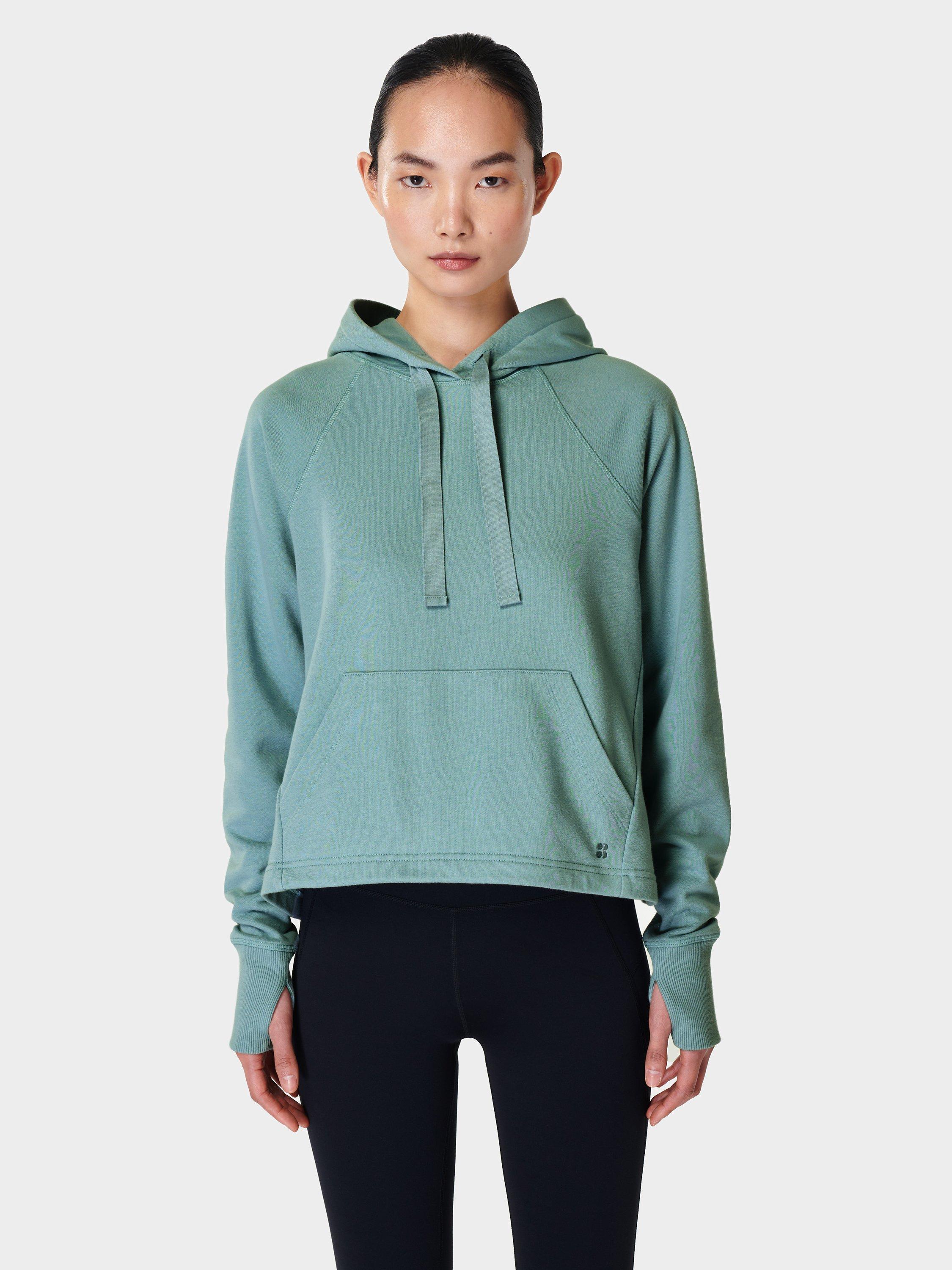 Sweaty Betty Revive Cropped Hoody, Vapour Blue