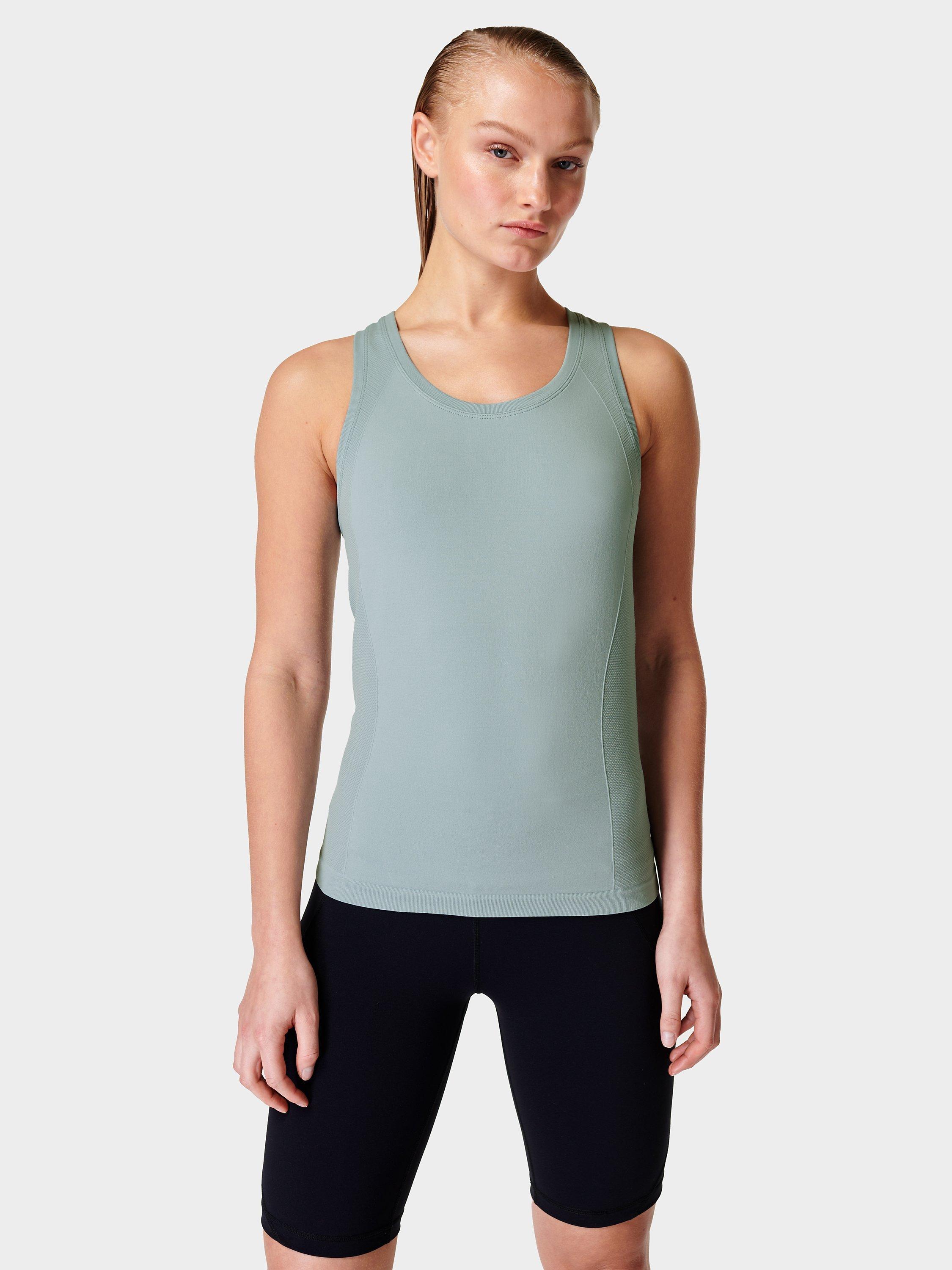 Sweaty Betty Athlete Seamless Workout Tank Top, Vapour Blue