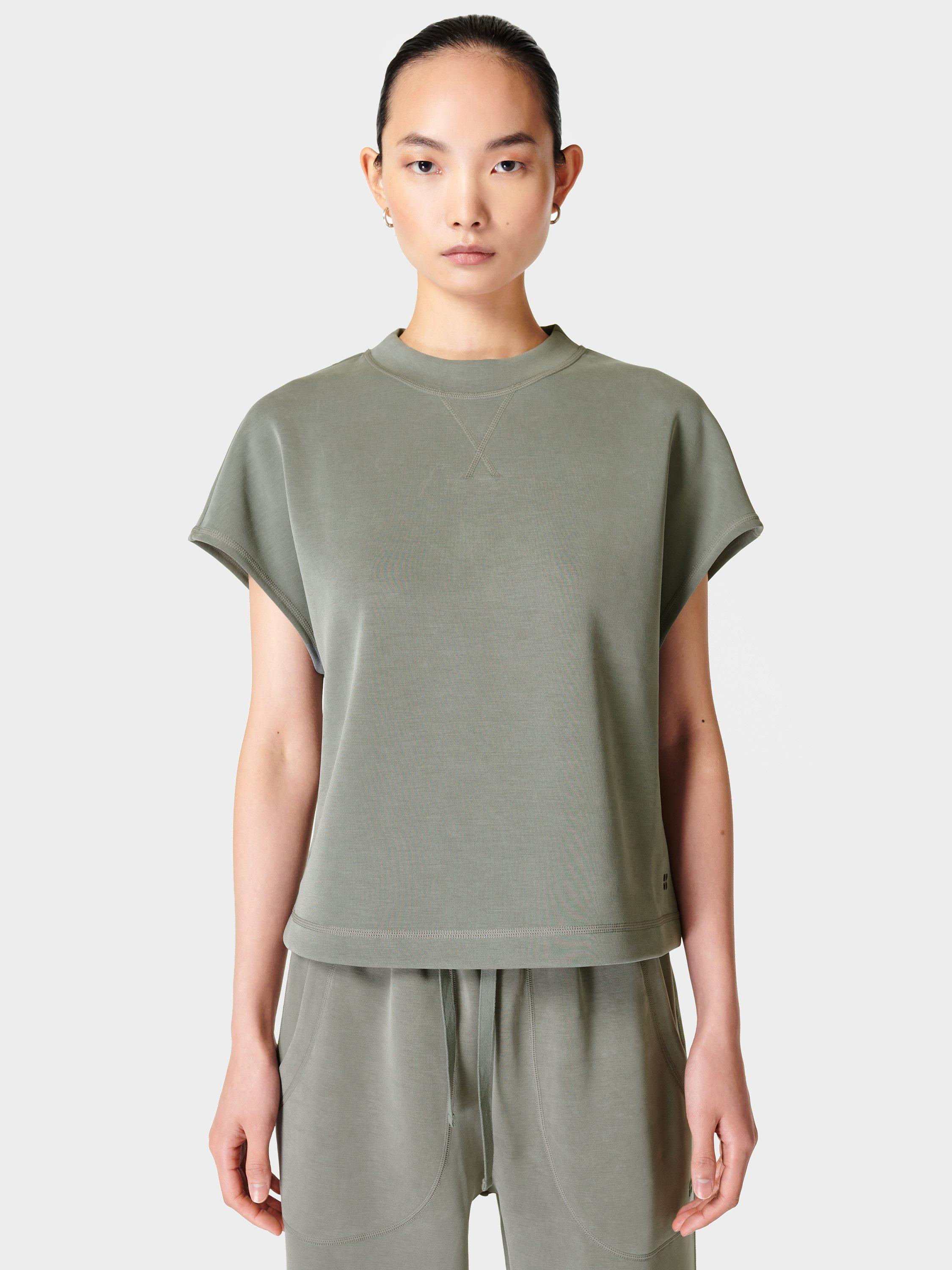 Sweaty Betty Sand Wash Dance T-Shirt, Shadow Green