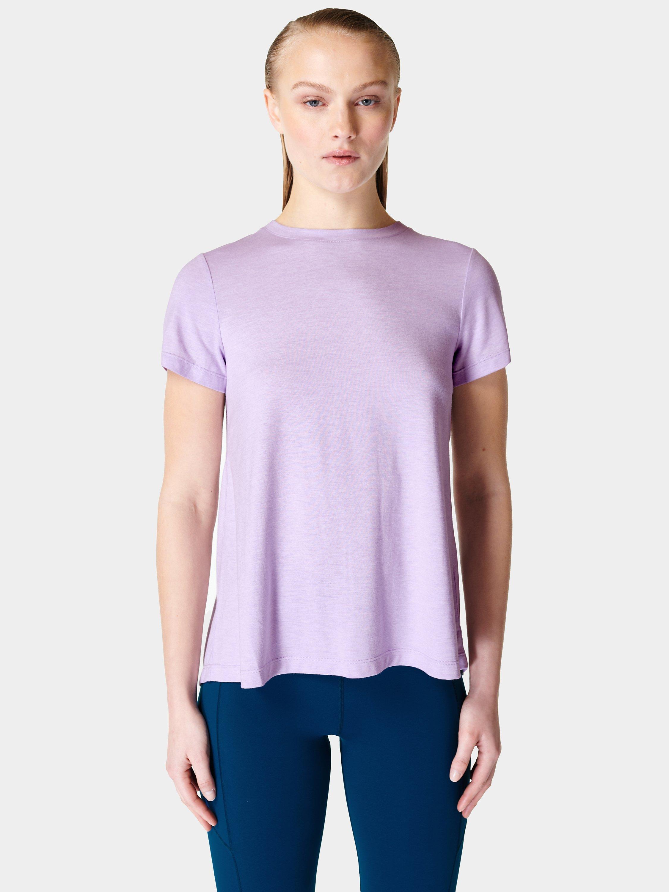Sweaty Betty Focus Training T-Shirt, Prism Purple