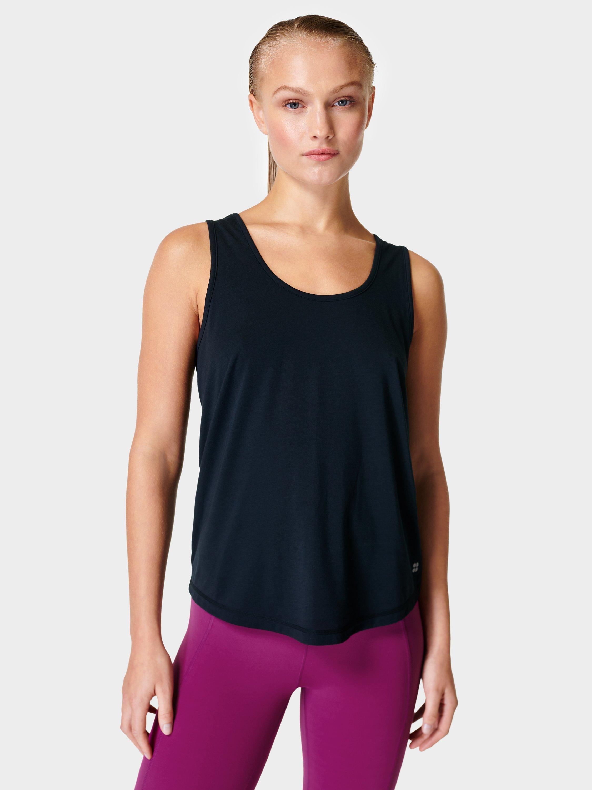 Sweaty Betty Twist Yoga Tank Top, Black