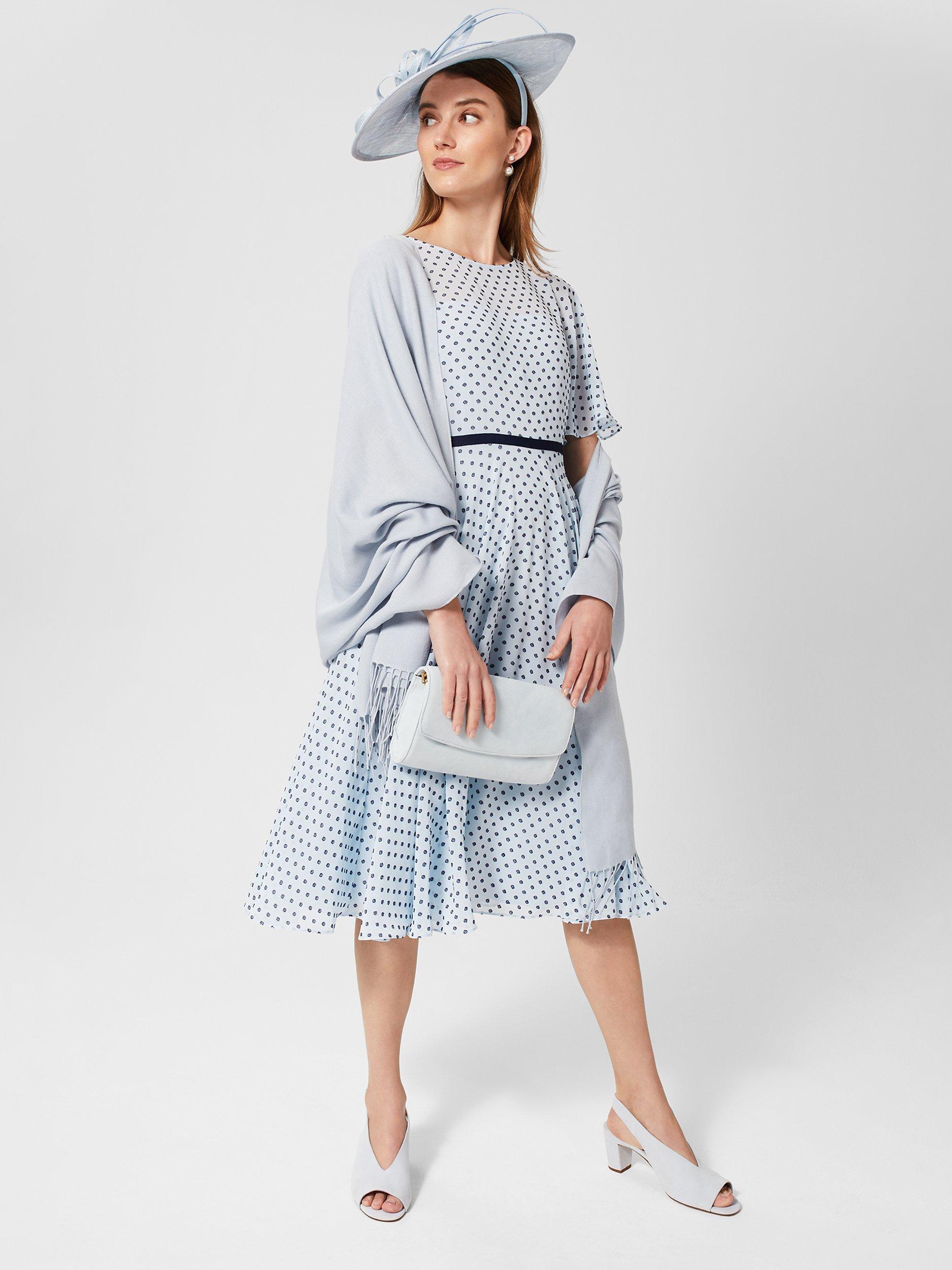 Hobbs blue polka dot dress best sale