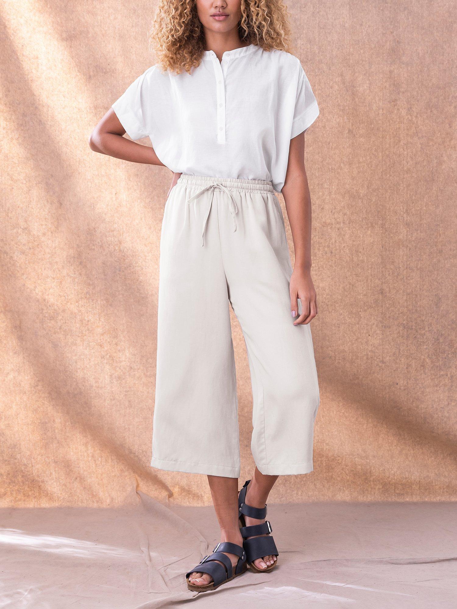 Celtic & Co. Linen Blend Trousers, Chalk
