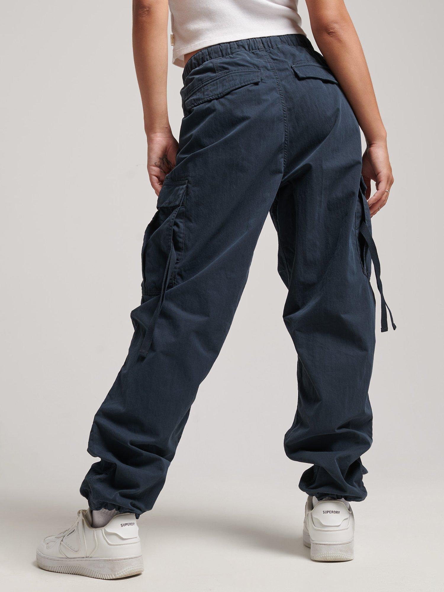Product image 3 of 7, which shows Superdry Parachute Grip Trousers, Midnight Navy, W28/L30