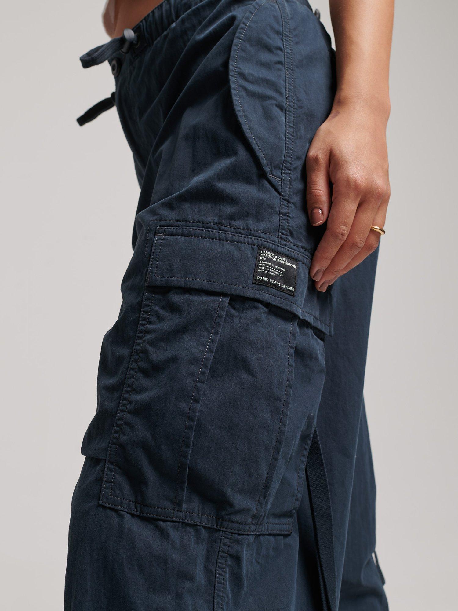 Product image 5 of 7, which shows Superdry Parachute Grip Trousers, Midnight Navy, W28/L30