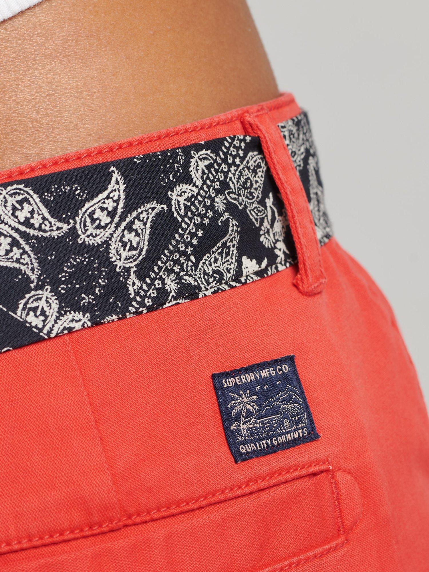 Product image 5 of 6, which shows Superdry Chino Hot Shorts, Soda Pop Red, 6