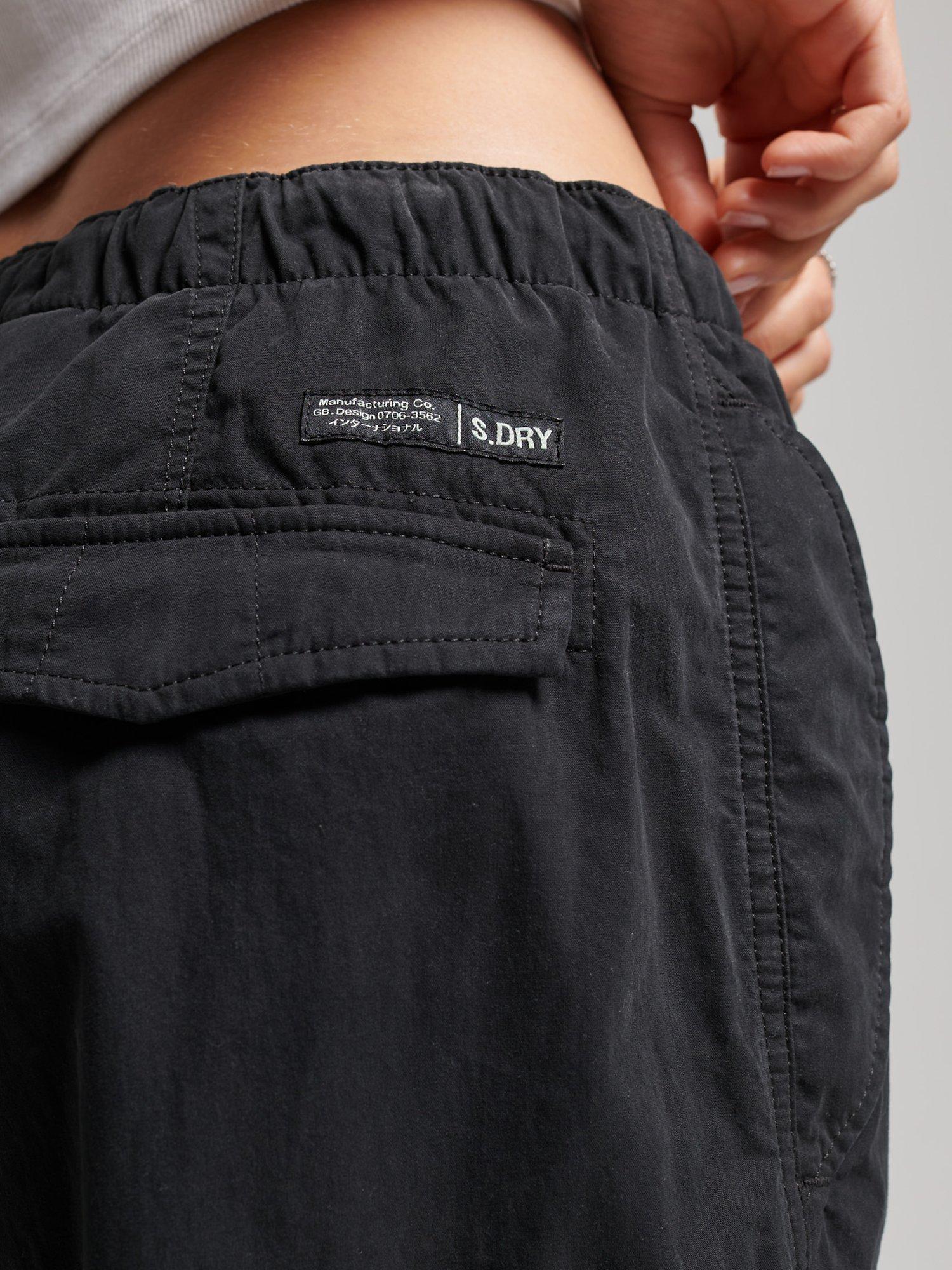 Product image 3 of 6, which shows Superdry Parachute Grip Trousers, Black, W28/L30