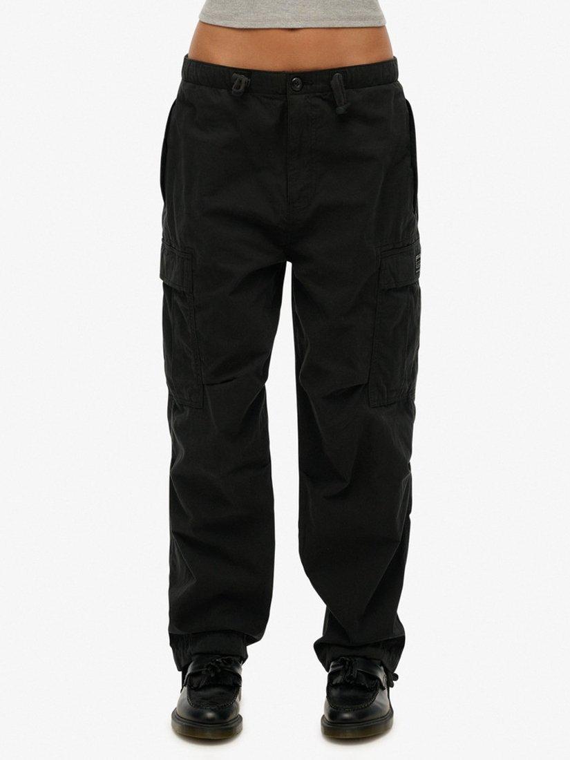 Product image 4 of 6, which shows Superdry Parachute Grip Trousers, Black, W28/L30
