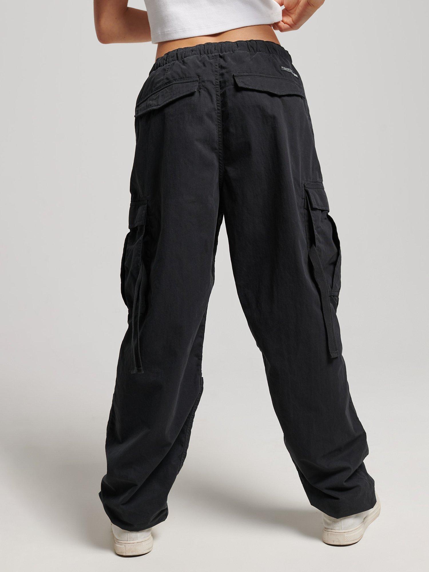 Product image 6 of 6, which shows Superdry Parachute Grip Trousers, Black, W28/L30