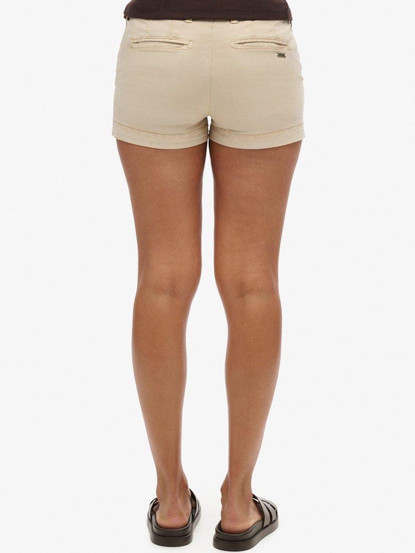 Product image 3 of 9, which shows Superdry Chino Hot Shorts, Oatmeal, 8