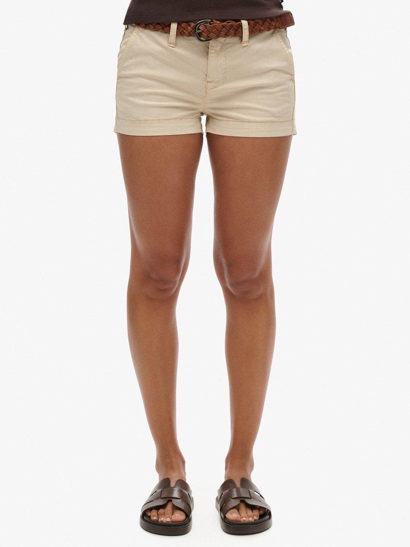 Product image 4 of 9, which shows Superdry Chino Hot Shorts, Oatmeal, 8