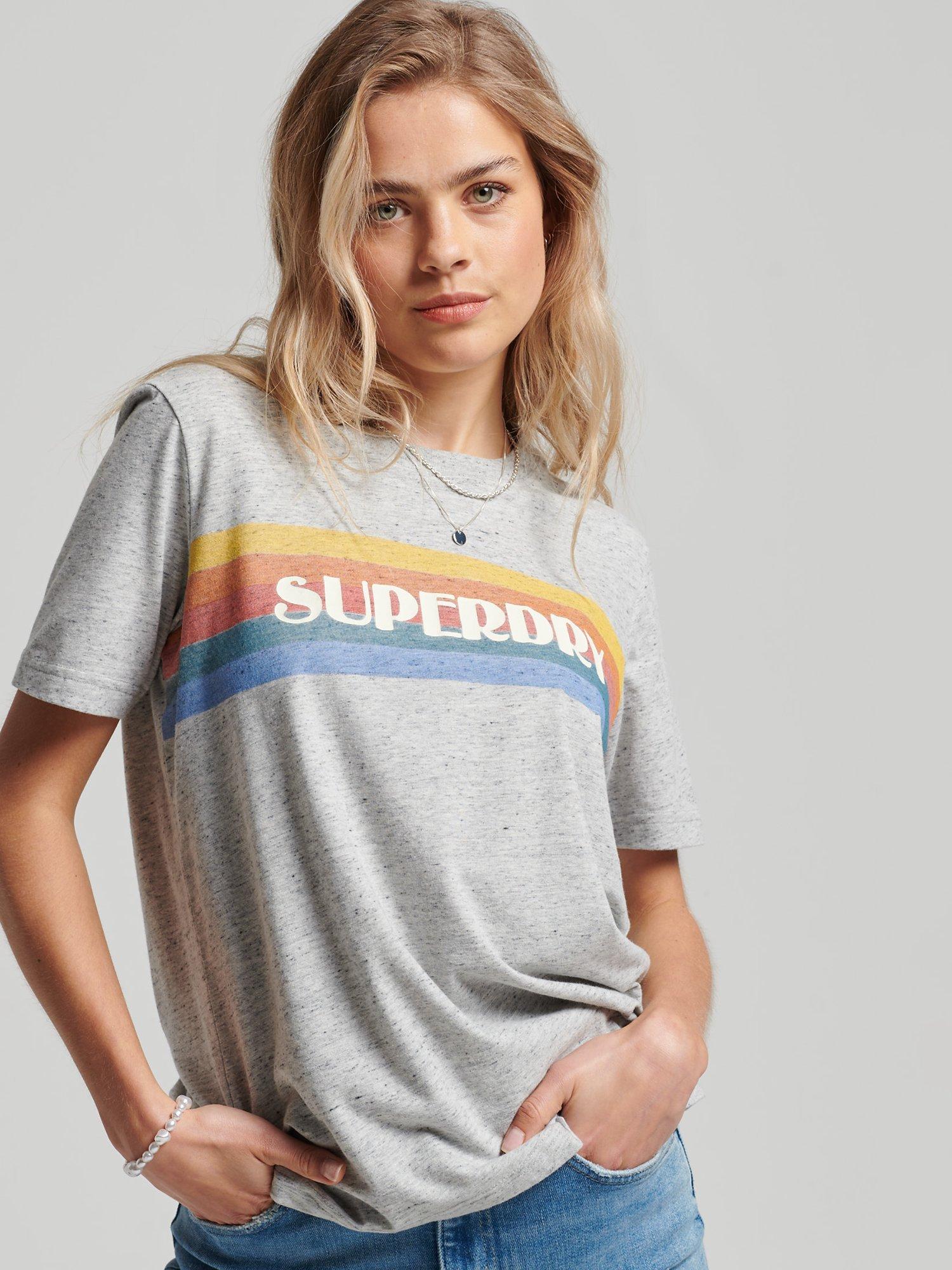 Superdry Vintage Great Outdoors T-Shirt, Elm Grey Snowy