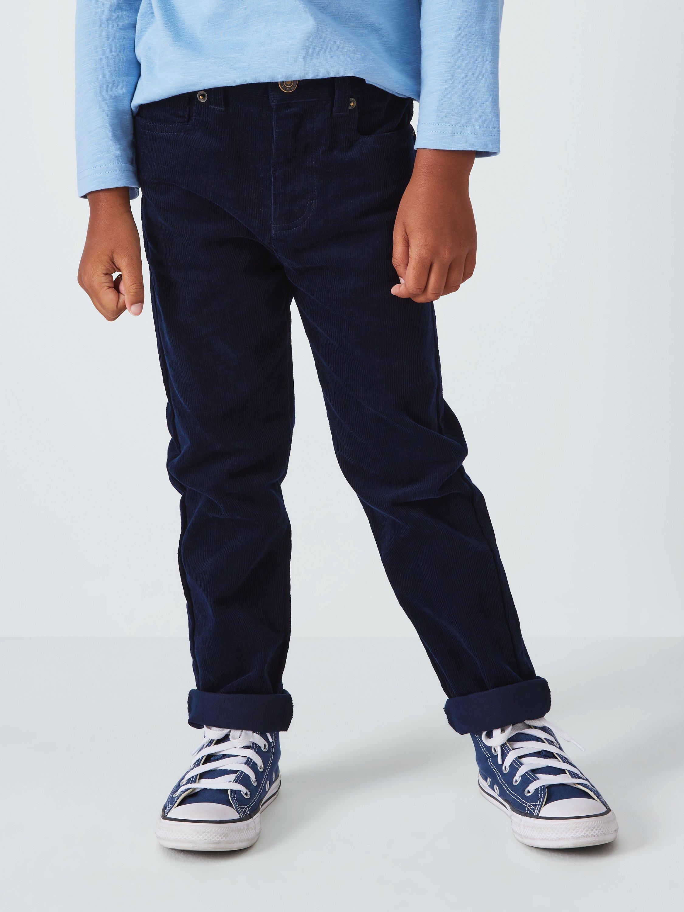 John Lewis Kids' Plain Corduroy Trousers, Blue