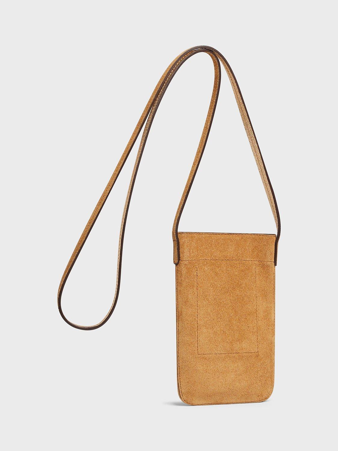 Product image 2 of 4, which shows Gerard Darel Ladyphone Small Suede Bag, Wheat, One Size