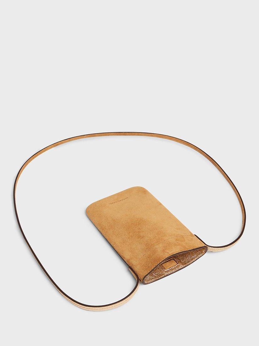 Product image 4 of 4, which shows Gerard Darel Ladyphone Small Suede Bag, Wheat, One Size