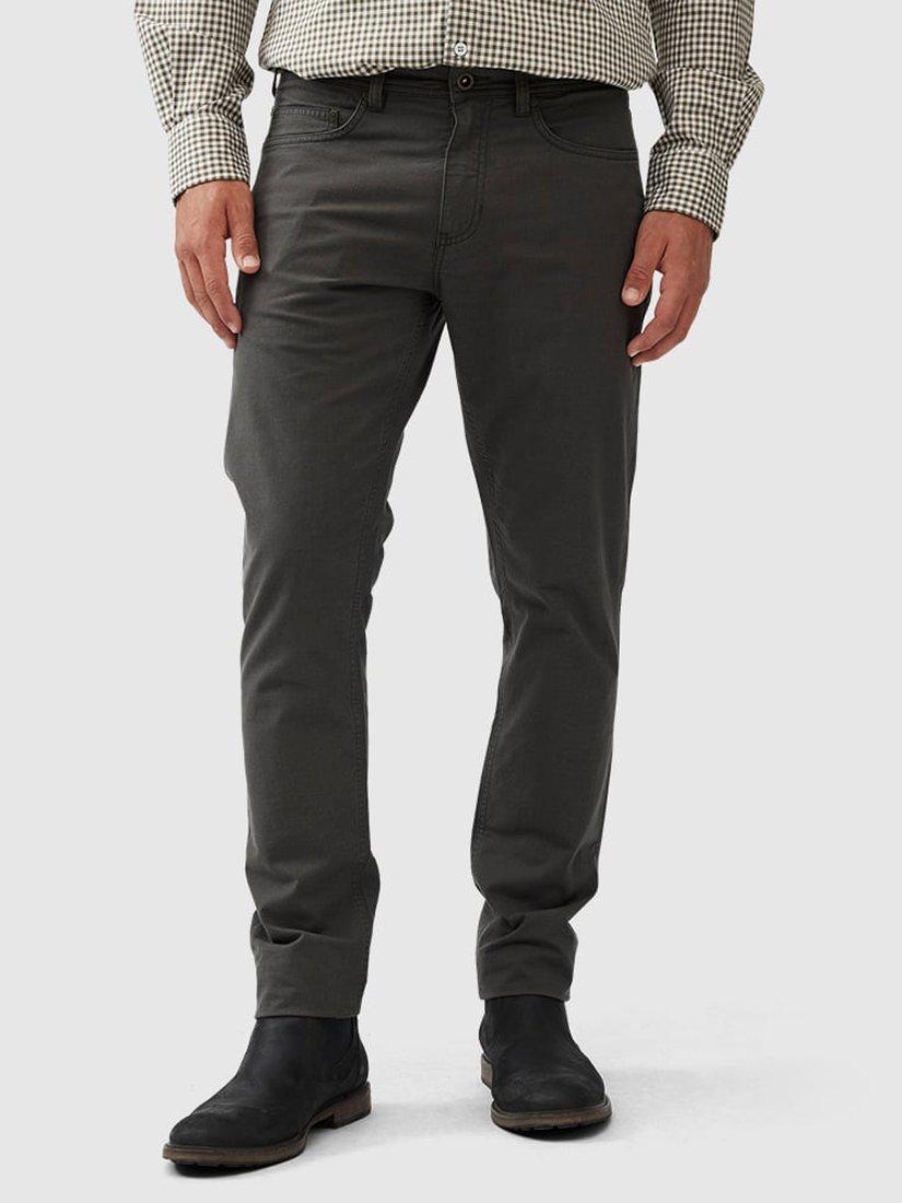Product image 1 of 6, which shows Rodd & Gunn Gunn Fabric Straight Fit Regular Leg Jeans, Forest, 28R