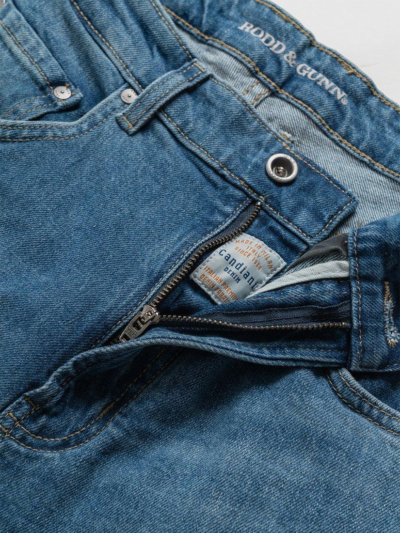 Product image 4 of 5, which shows Rodd & Gunn Timaru Relaxed Fit Italian Denim, Light Blue, 28S