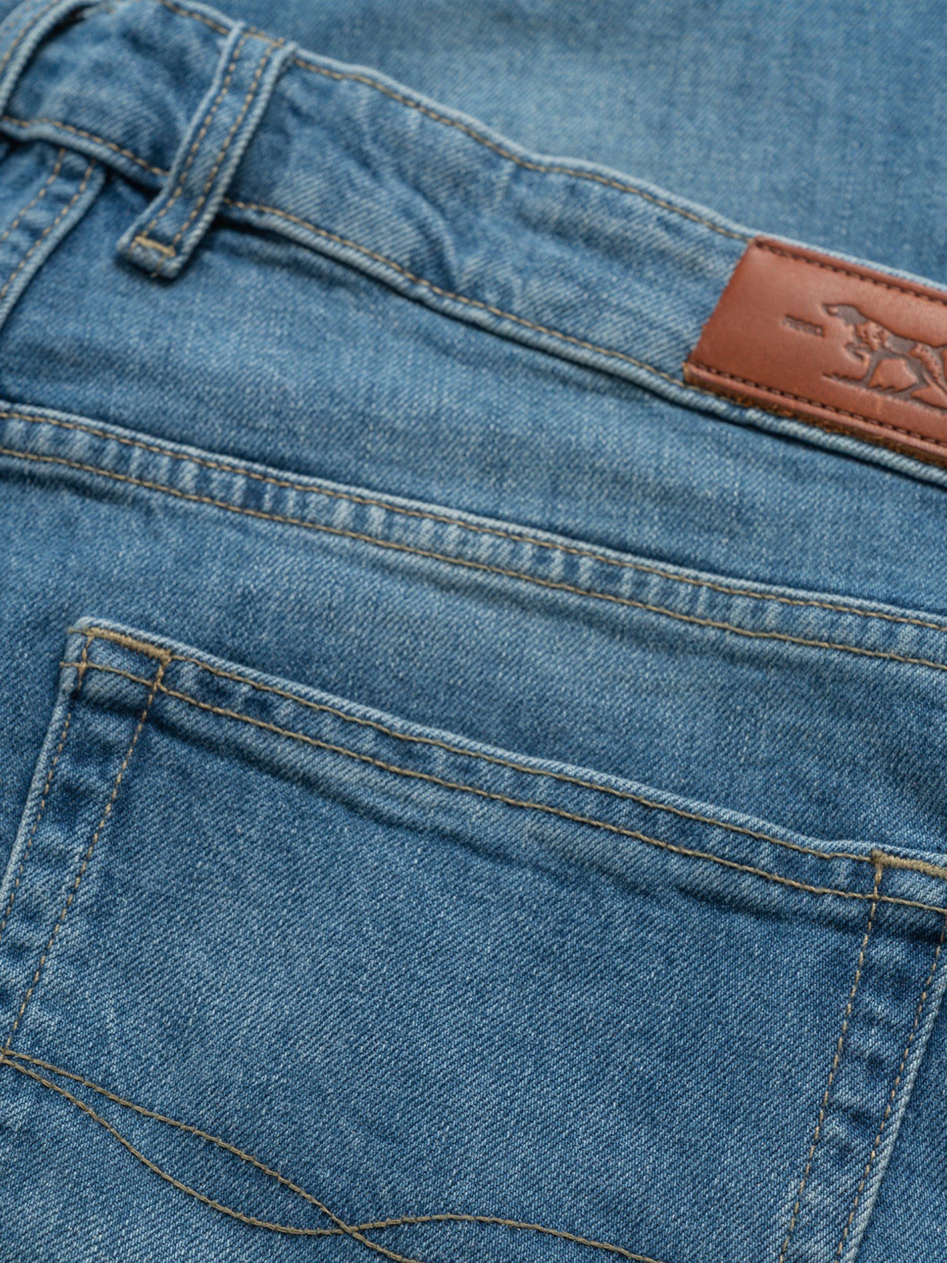 Product image 5 of 5, which shows Rodd & Gunn Timaru Relaxed Fit Italian Denim, Light Blue, 28S