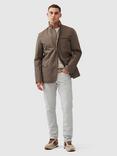 Rodd & Gunn Gunn Fabric Straight Fit Short Leg Jeans, Oatmeal