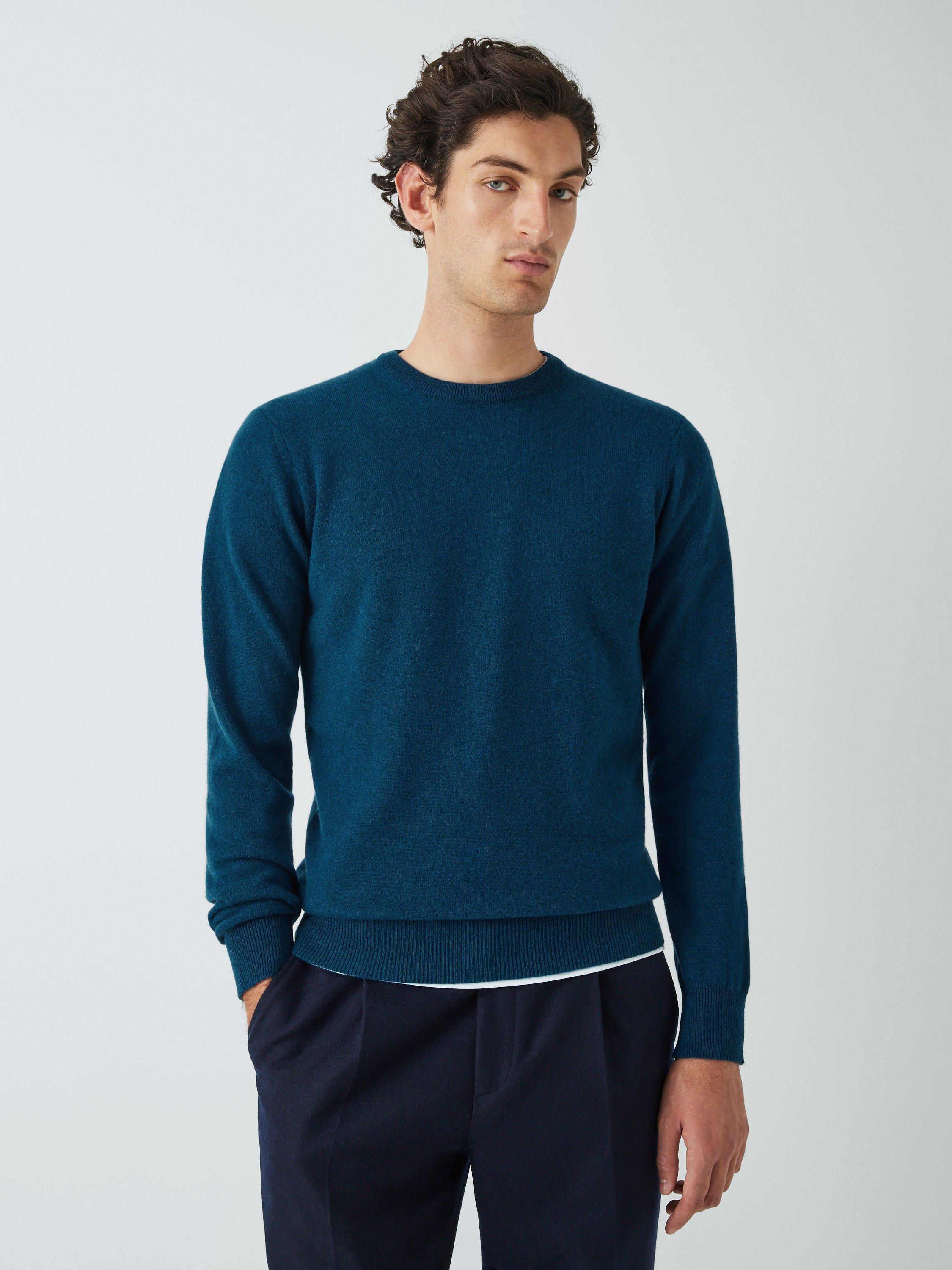 John Lewis Made in Italy Cashmere Crew Neck Jumper, Teal
