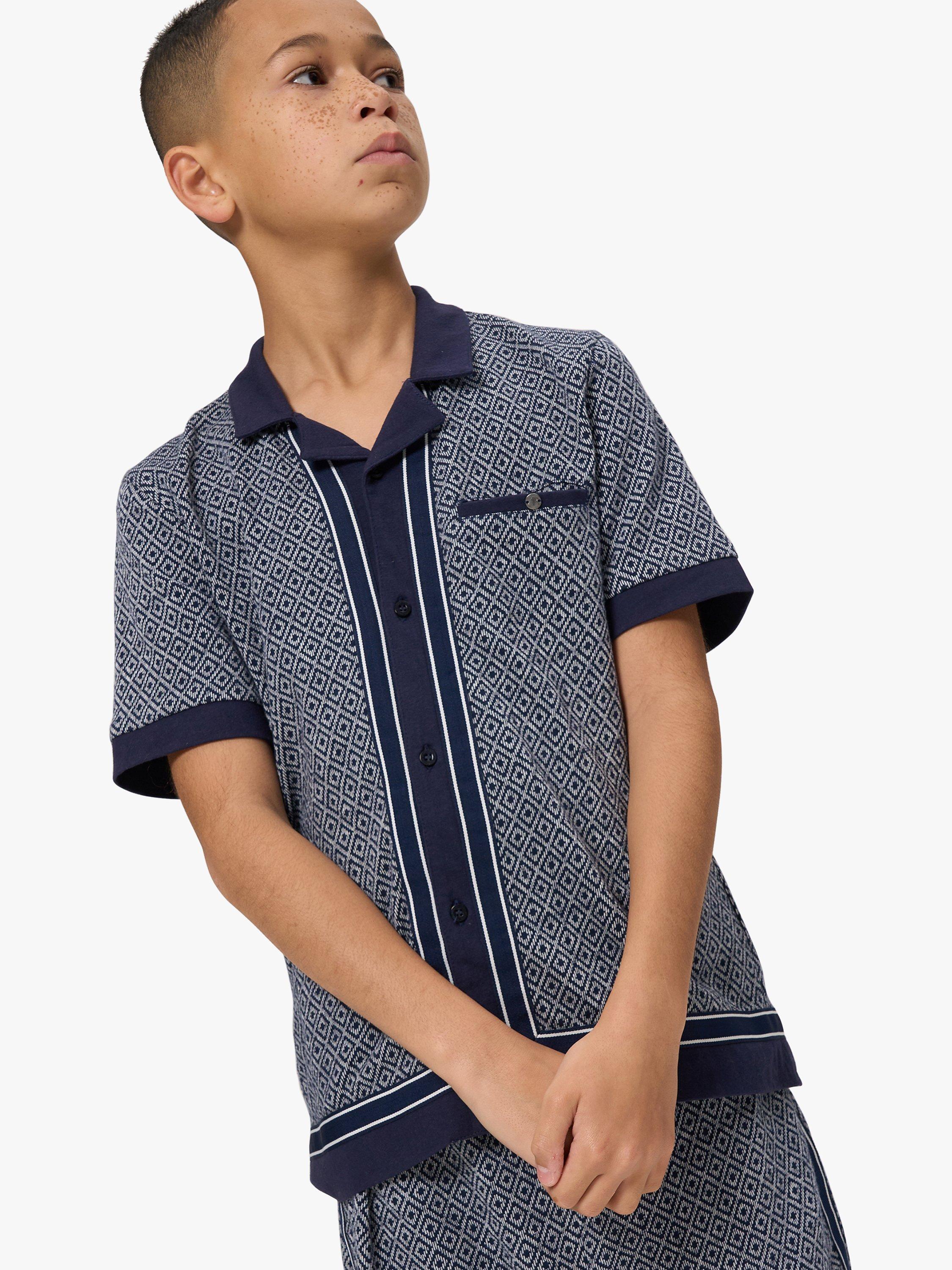 Angel & Rocket Kids' Polo Shirt, Navy