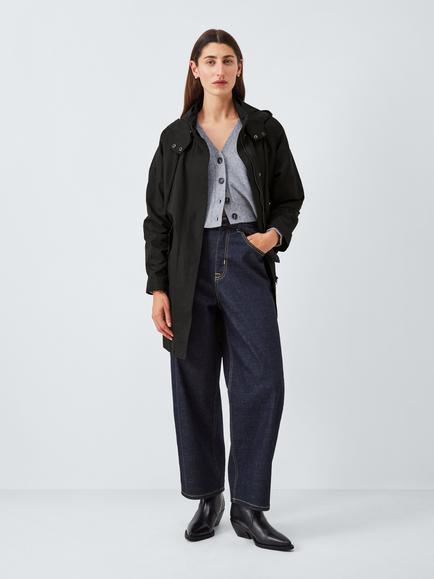 John Lewis Hooded Parka, Black