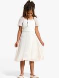 Angel & Rocket Kids' Camille Pleated Georgette Dress, White