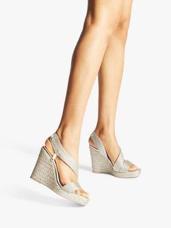 Carvela Gala Wedge Heel Espadrilles, Gold - view 2, Gold