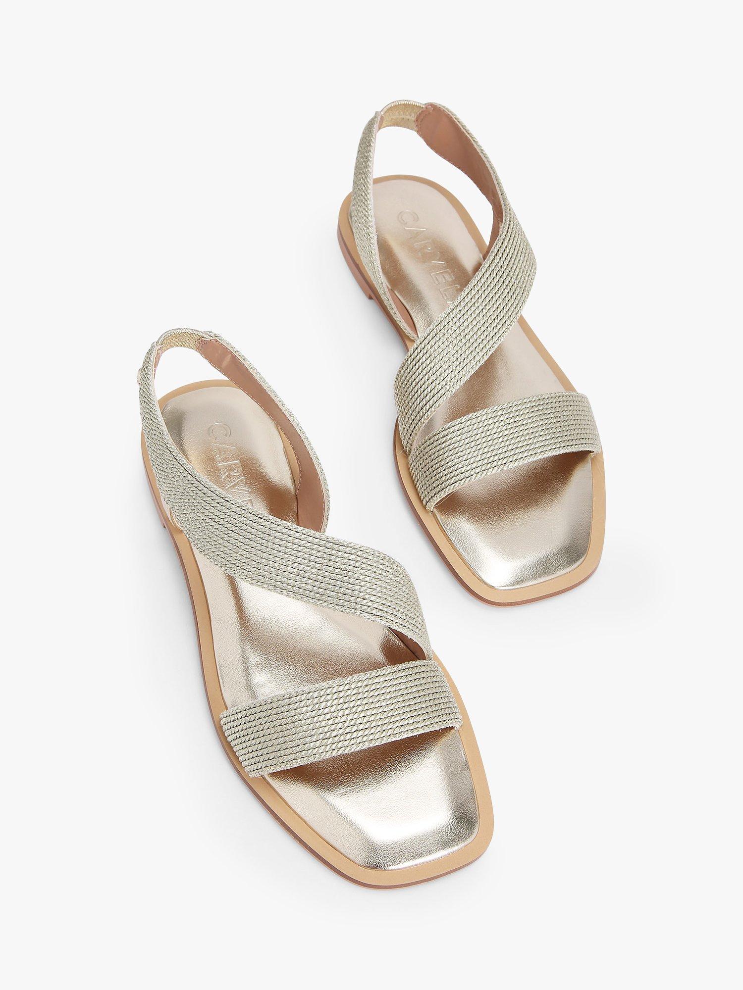 Carvela glimmer sandals gold hot sale