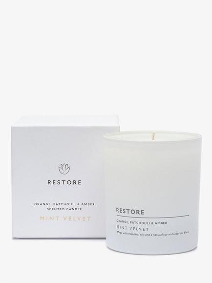 Mint Velvet Restore Scented Candle, 220g - view 2, Natural